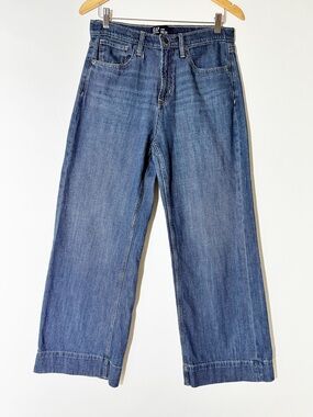GAP High Rise Wide Leg Jeans in Blue Denim